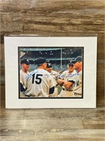 Mickey mantle Berra Ford Triple Auto signed photo