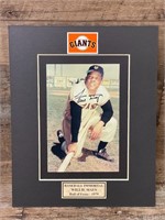 HOF Legend MLB Willie Mays Auto Signed Photo