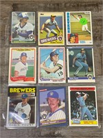 Robin Yount Vintage OLD Baseball CArds in sleeve