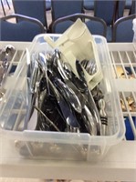Box lot of stainless steel flatware