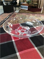 Steuben glass bowl with legs