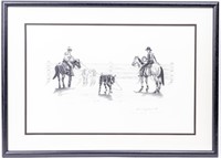 Art Leslie Englehart Pencil Drawing Signed Limited