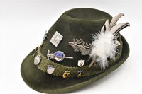 Austrian / German NYLOUI Wool Felt  Alpine Hat