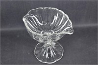 "Heisey" Crystolite Double Spouted Footed Jam Dish