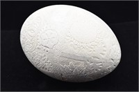 Decorative Lace Carved Design Ostrich Egg