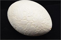 Large Etched Ostrich Egg Decor