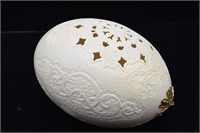 Large Carved Etched Decorative Egg