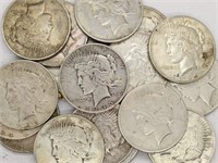 (17) 1922-1934 Peace Silver Dollars - Culls