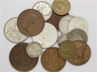 Pre-1970's Foreign Coins - Some Silver