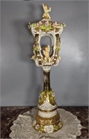 Antique Capodimonte Ceramic Table Lamp