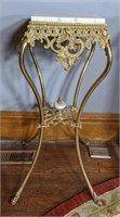 Rococo Revival Marble Top & Brass Fern Stand