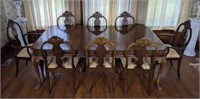 Antique Berkey & Gay Dining Table & 8 Chairs