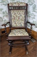 Floral Needlepoint Rocker