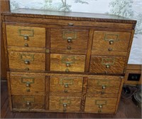 Antique Oak  Staking Card Catalog Cabinets
