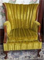 Vintage Upholstered Wingback Chair