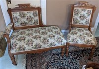 Two Piece Eastlake Parlor Set