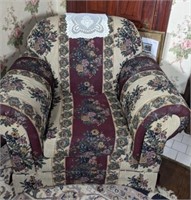 Oversized Floral Upholstered Chair