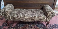 Contemporary Leopard Print Bench
