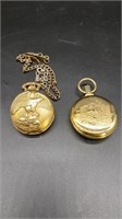 Eagle and Railroad Embossed Pocket Watch