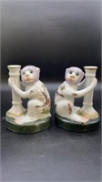 Porcelain Chinese Chinese Candleholders