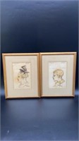 1917 Artist Signed Sketches