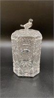 Hofbauer Bird Crystal Biscuit Jar