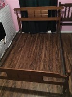 Full size bed with mattress, springs  needs slats