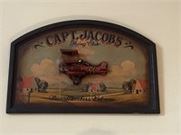 Capt. Jacobs Flying Club Wood Sign