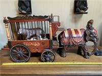 Large Replica Circus Wagon W/ Elephant