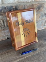 Holy Bible In Cedar Case