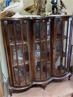 Antique Bow Front Curio Cabinet