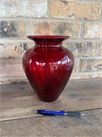 Vintage Ruby Red Glass Vase