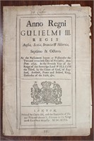 1696 Printed Oath on Quakers