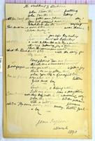 1890 Handwritten Poem "The Warbling of Blackbirds"