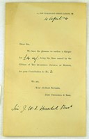 1864 Autograph Sir John FW Herschel England