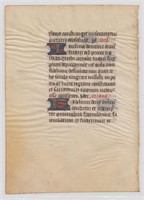 14th Century Breviary Manuscript Leaf Italy