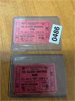1973 Allman Brothers Tickets. Barton Coliseum