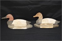 2 Canvasback Silhouette Style Decoys