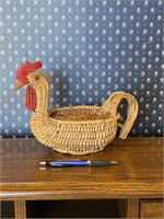 Vintage Wicker Chicken Basket