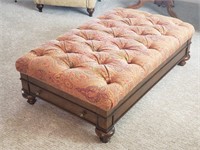 Large Tufted Upholstered Ottoman w/Storage