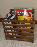 Egg crate with books
