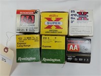 (6) Vintage .410 ammunition boxes (EMPTY)