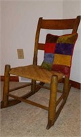 Split oak seat sewing rocker