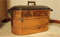 Copper boiler with lid in bedroom