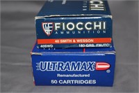 2x$ - .40S&W ammo - Fiocchi & Ultramax factory rem