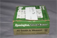 Remington Golden Saber .40S&W brass HP - 25 rounds