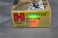 Hornady Custom 9x18MAk -25 total round