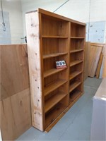 2 Section Wood Bookshelf