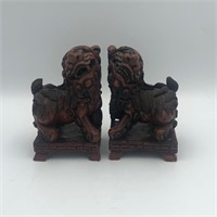 ASIAN LION BOOKENDS