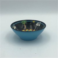 HAND PAINTED CERAMIC BOWL 6”